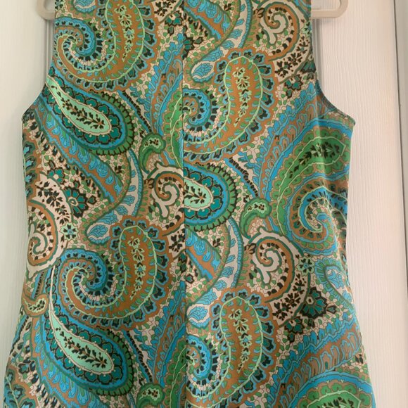 Banana Republic Paisley Sleeveless Cowl Neck Large Blouse - Picture 3 of 8